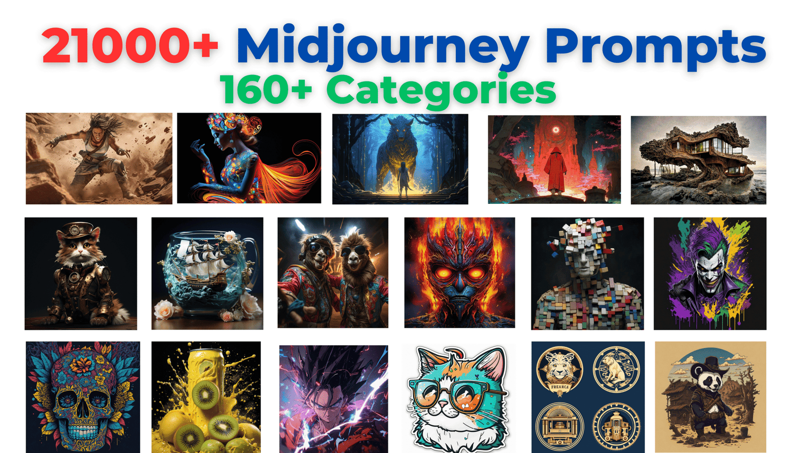 21,000+ Midjourney Prompts & Art Guide + 9000+ AI Tools Database